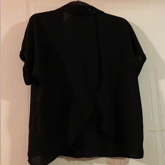 Black blouse with slit in the back - Picture 3 of 3